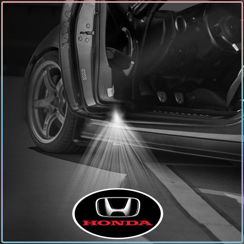 2Pcs Car Door LED Shadow Projector Wireless Welcome Logo Lamp Styling For Honda Civic Odyssey Vezel Accord Pilot Fit XRV CRV HRV Dio
