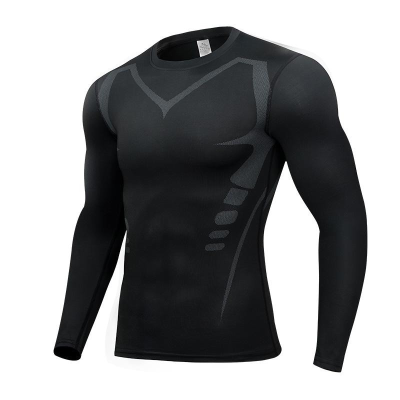 Men's Quick-Dry Long Sleeve Compression Shirt for Running, Cycling, and Basketball