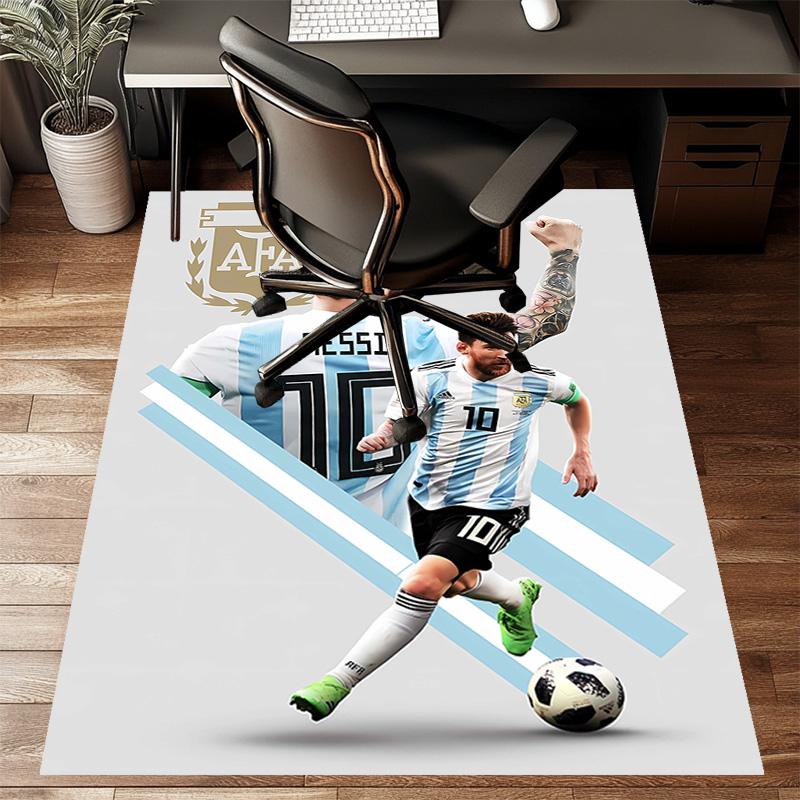 1 Stück Fußballstar Design Bedruckter Teppich für Schlafzimmer Wohnzimmer Heimdeko Teppiche Matte Rutschfeste Matte Teppich für das Bett