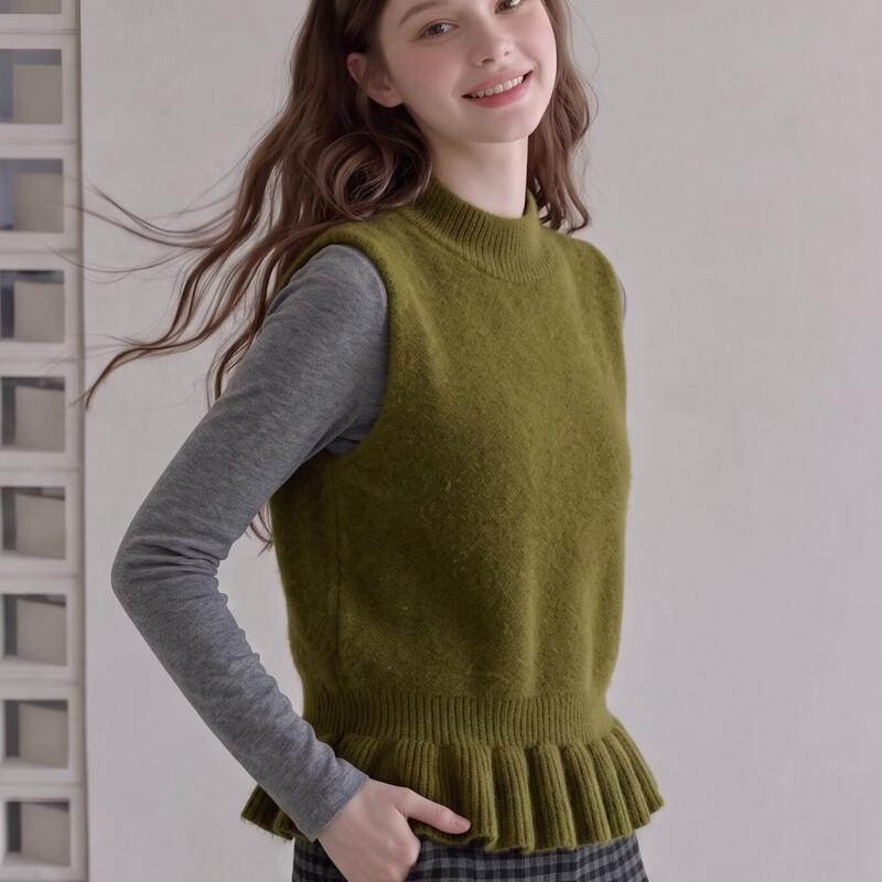Gilet Tricot Sans Manches Rétro ZOSOUL
