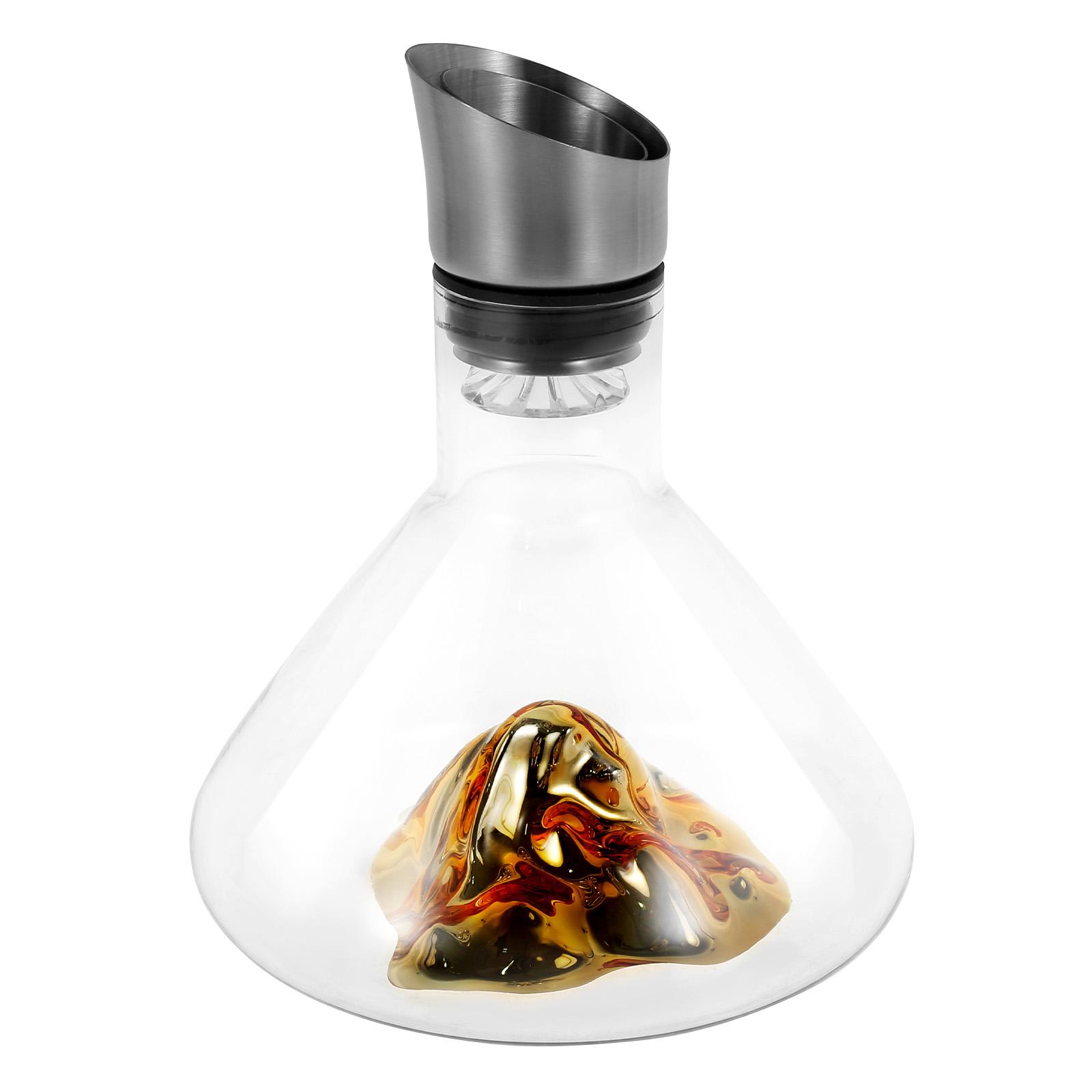 1500ML Wine Decanter Iceberg Whisky Wine Decanter Built-in Aerator Pourer Lead-Free Glass Red Wine Carafe Wine Aerator Accessory