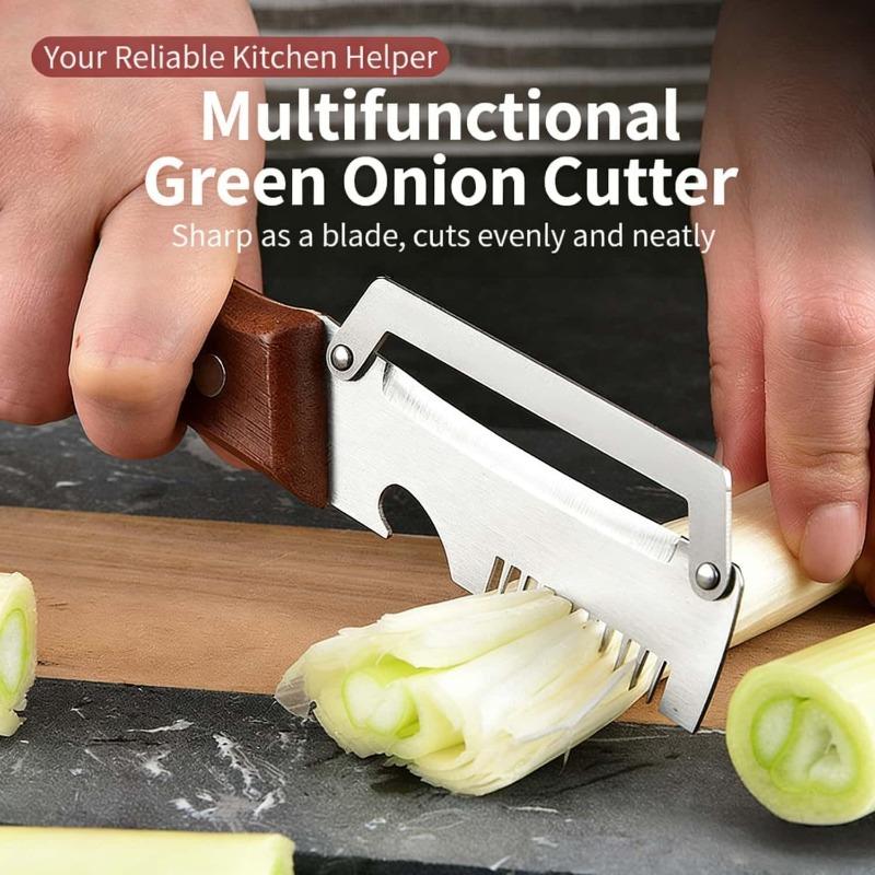 Pelapatate in Acciaio Inossidabile 3 in 1 Coltello da Pelatura Dentato Strumenti da Cucina con Manico in Legno e Apribottiglie