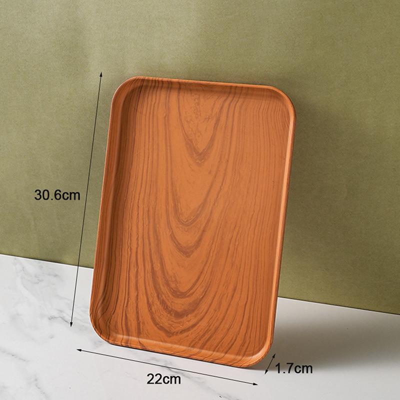 Plastic Tableware Fruit Household Buffet Plate Decorative Candy Trays Rectangular Dessert Dinner Plate For Home Supplies