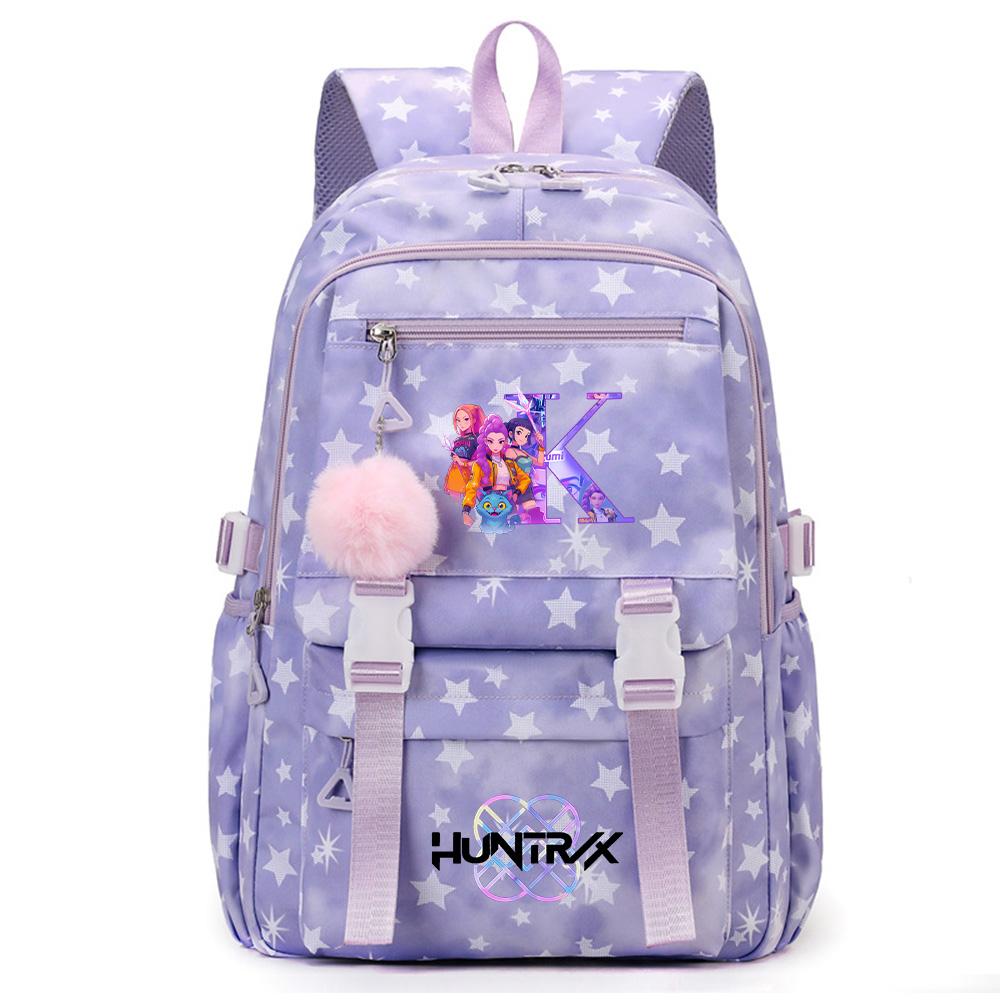 Cute 26 English Letters Printed Backpack for Teenager Student Girl Boy Bookbag Schoolbag Large Capacity Waterproof Travel Bag Gift Rucksak