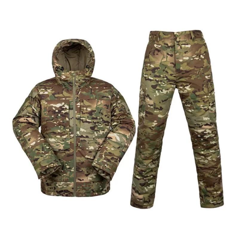 

Wanxing Outdoor Cold-proof Warm Cotton Pants Waterproof Hooded Jacket American Windproof Coat L