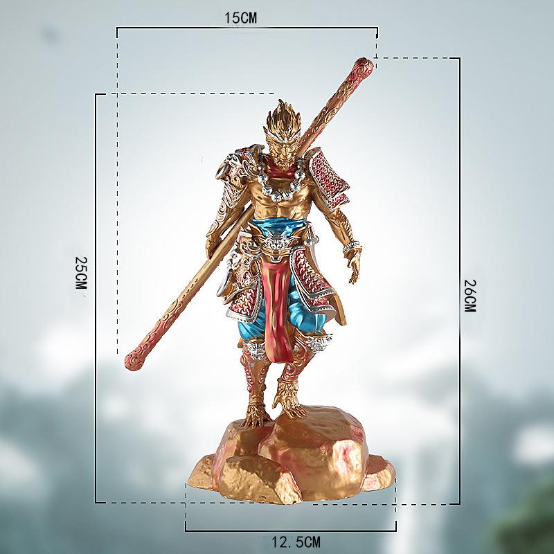 Zwarte Mythologie Sun Wukong Ornament Qi Tian Da Sheng Omringend Spel Model Ornament Woonkamer En Studiekamer Decoraties