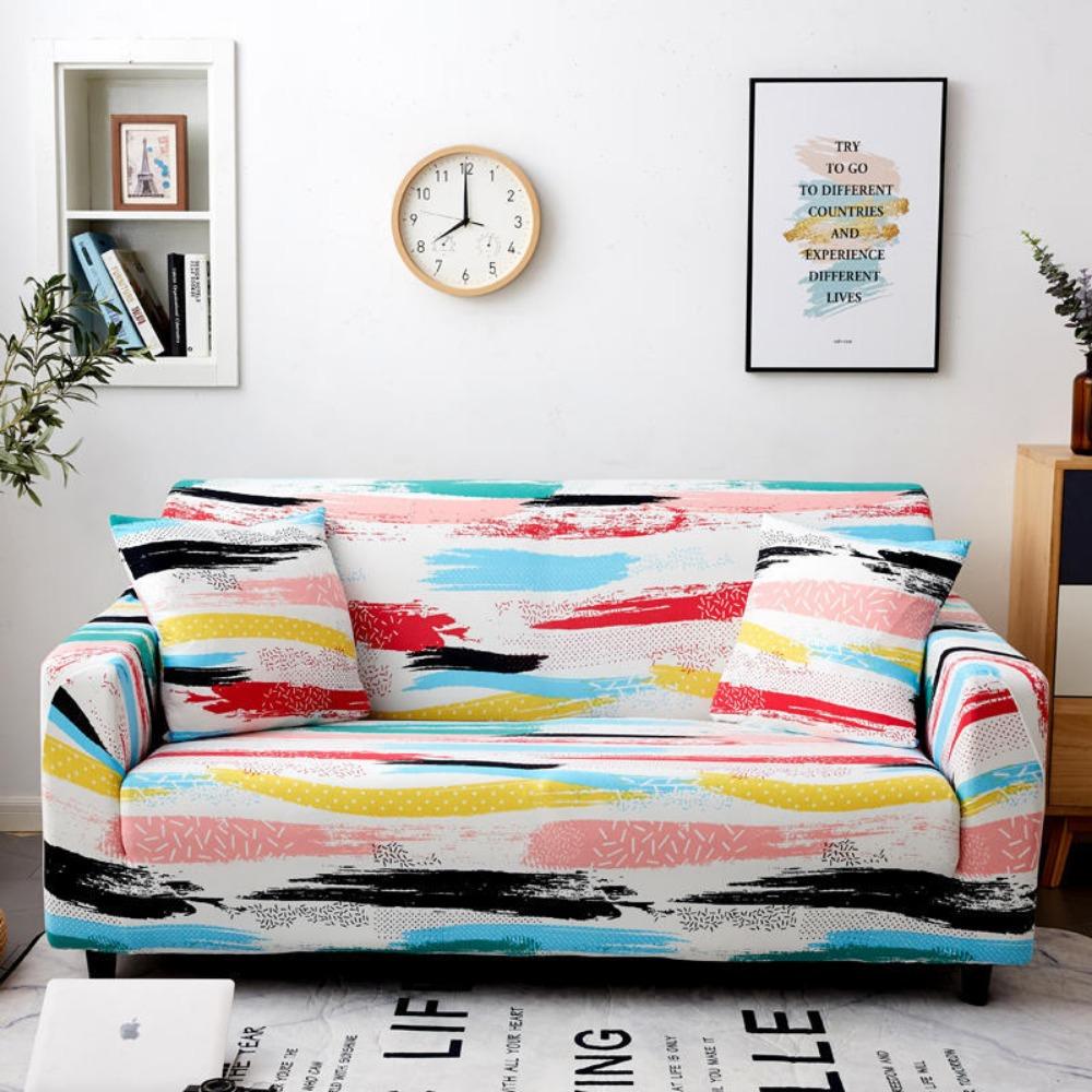 

Universal Sofa Cover Stretch Fabric Protector Full Coverage Slipcouch for All Seasons Elastic Couch Protector Single S 90-140CM