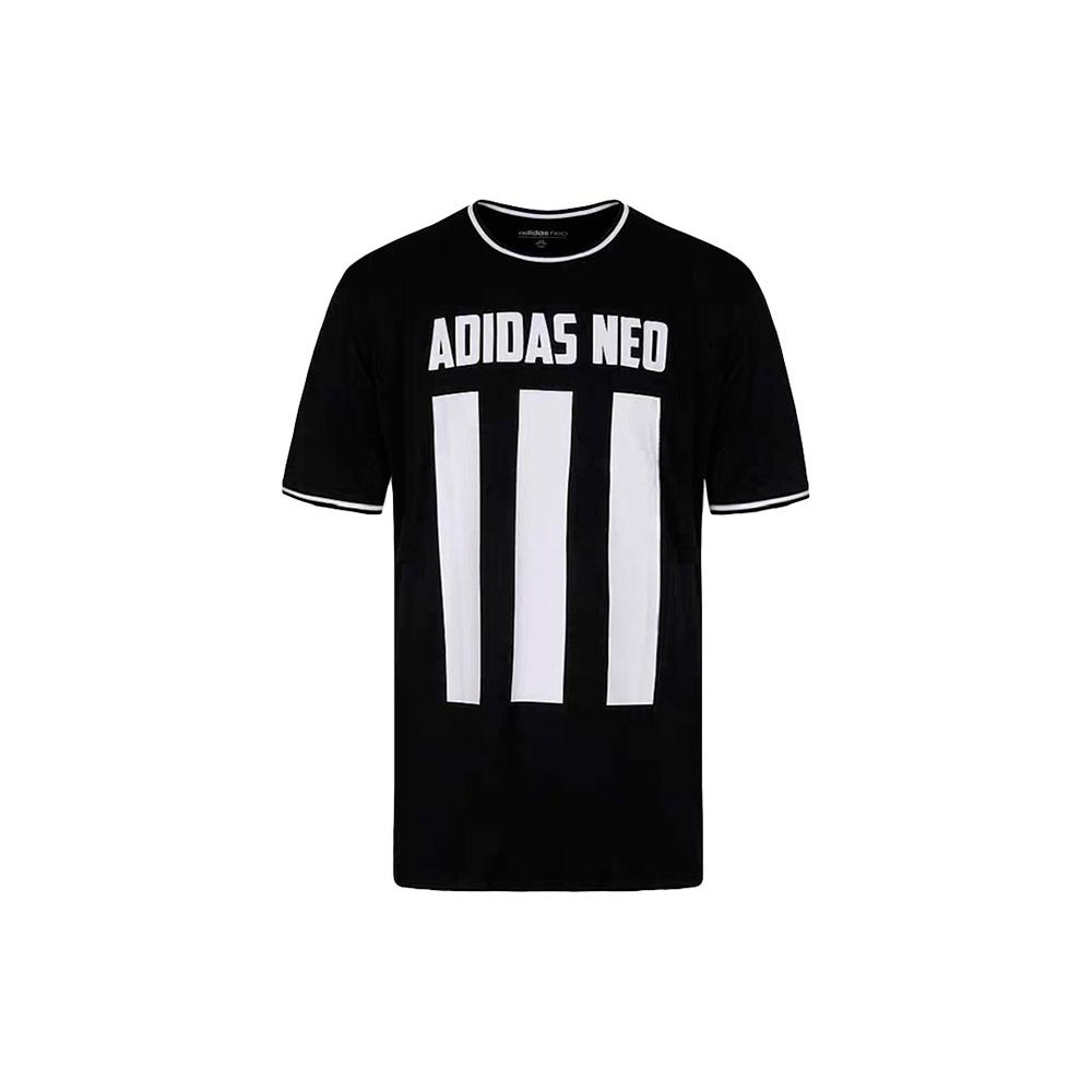 adidas neo M Cs 3s T-shrt Casual Sports Round Neck Short Sleeve Black Men s CV6874 M