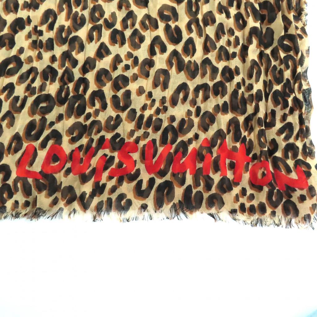 Vynikající LOUIS VUITTON Šála Hnědá kašmírová Dámská M79566 Použitá