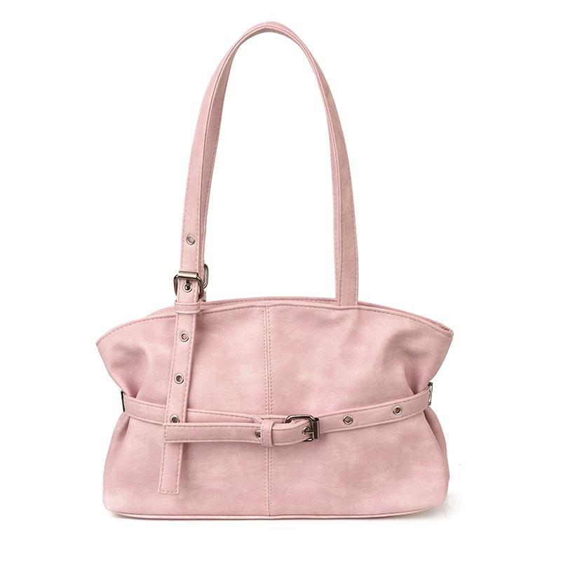 Faux Leather Tote Bag for Women with Belt Detail Fashion Shoulder Handbag Casual Everyday Use