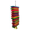 2Pcs Bird Parrot Bell Building Block Hanging Cage Bite-resistant Climb Chew Toy