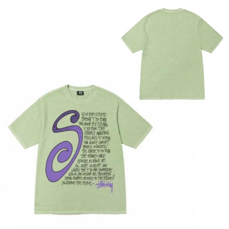 Short Sleeve T-Shirt Couples Street Style Letter Print Loose Fit Breathable Top