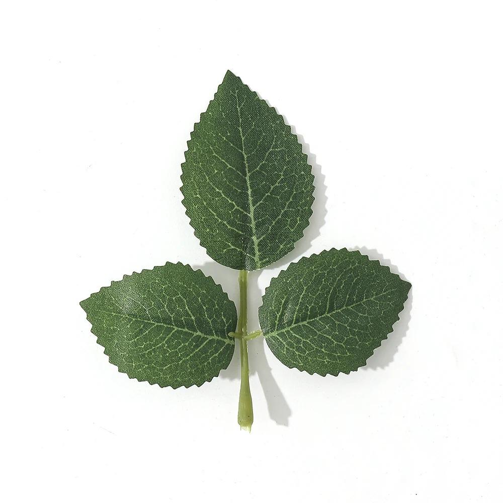 30/50Pcs Silk Rose Artificial Leaves Home Room Decor for Wedding Decoration Bride Wrist Flowers Artificial Plants DIY Gift Box