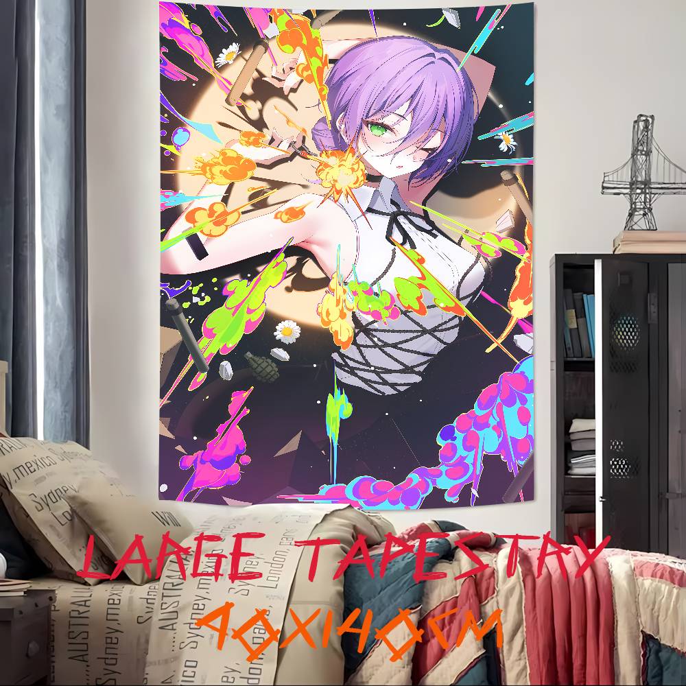 New Movie Pretty Hot Girl Reze Tapestry Decoration Bedroom Dormitory Background Cloth Holiday Home Living Room Club Tapestry