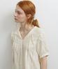 Nounbeleo Lace-Tuck Puff Blouse [Knss09Bl14]_Cream