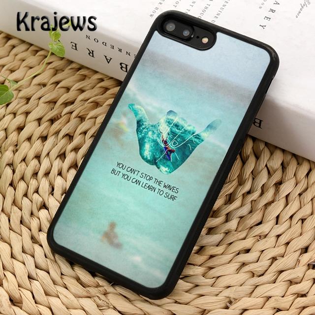 

Krajews Surfer Surf Hang Loose Shaka Phone Case Cover For iPhone 17 Air 16 15 14 plus 11 12 13 pro max coque Fundas iPhone 13