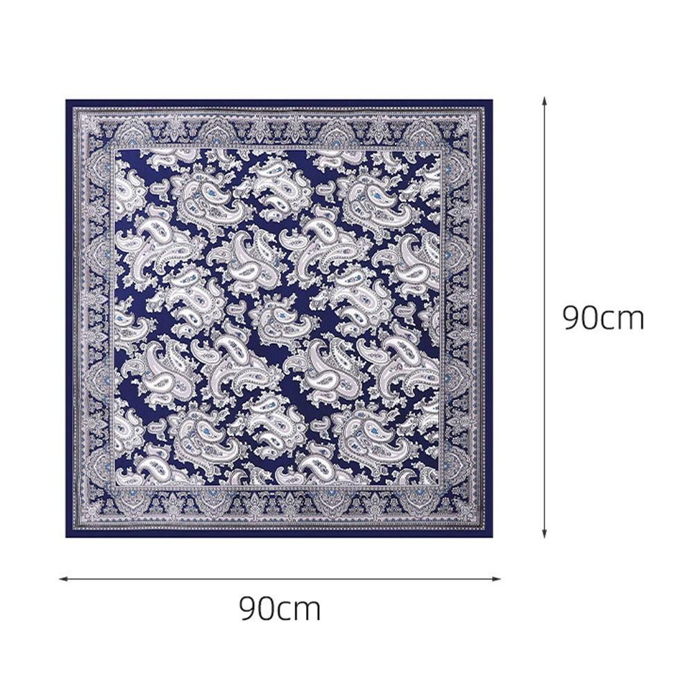 Thin Fabric Paisley Print Handkerchief 90*90CM Bandana Head Scarf Silk Satin Hijab Scarf  Neckwear