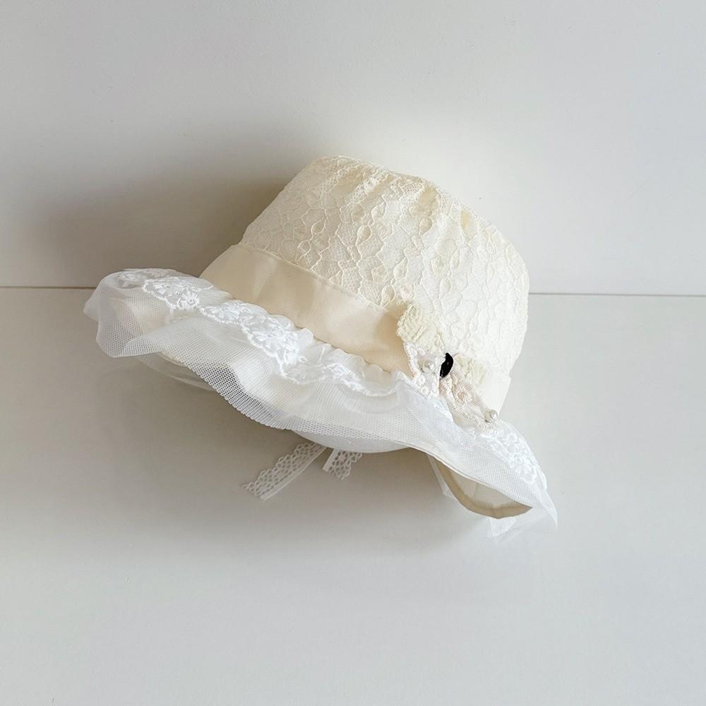 Soft Brim Baby Sun Hat Pearl Bowknot Toddler Bucket Hats New UV Protection Cap  Travel