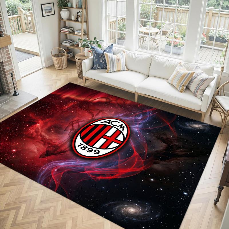 AC Milan Design Crystal Velvet Carpet Cozy Non?Slip Printed Rug For Bedroom Living Room Entrance