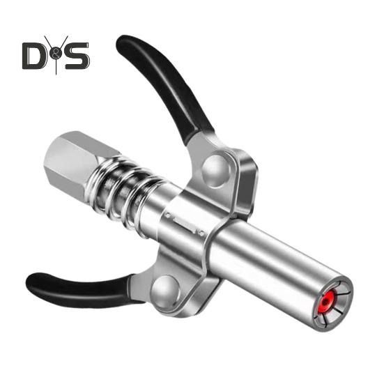 1 conjunto de bico de graxa de alta pressão, alça dupla, tipo engrenagem, dispensador de graxa para serviços pesados, suprimento doméstico