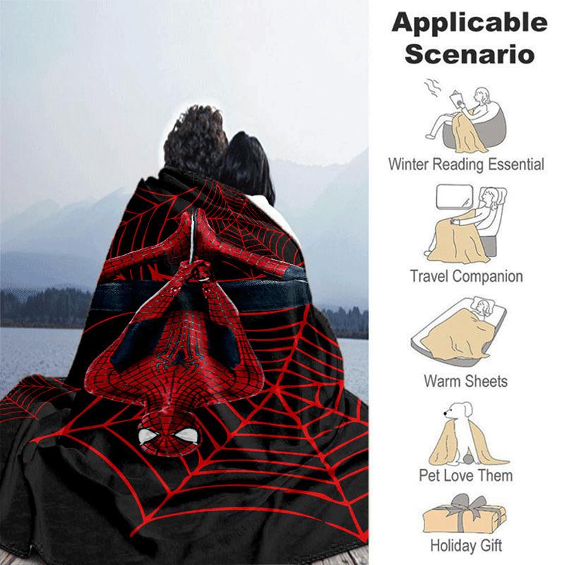 1pc Spider-Man Printing Blanket - Soft, All-Season Throw for Living Room, Bedroom,Personalized Gift with Adorable Cartoon Design