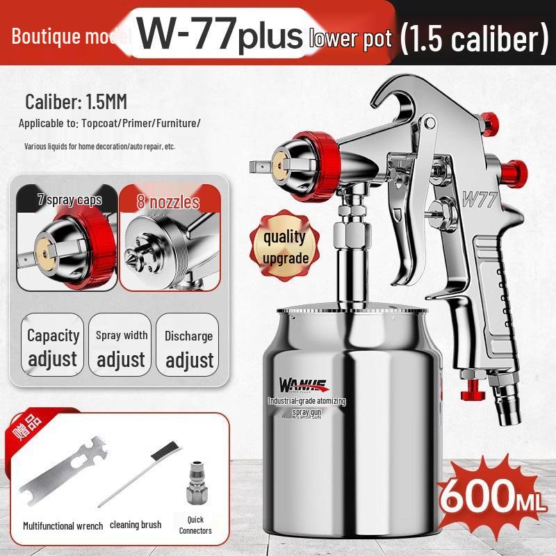 Wanhe Pneumatic Paint Spray Gun for Latex Paint and Auto Air Pump