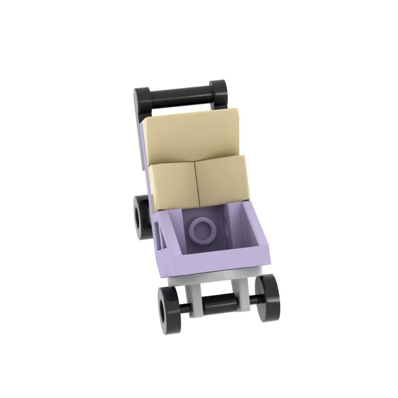 Bambini Neonato Carrellino Carino Blocchi da Costruzione Neonato Giocattoli MOC Collezione Bambini Regalo Ragazzo Ragazza Città 25128 24581 100662 18855 37822