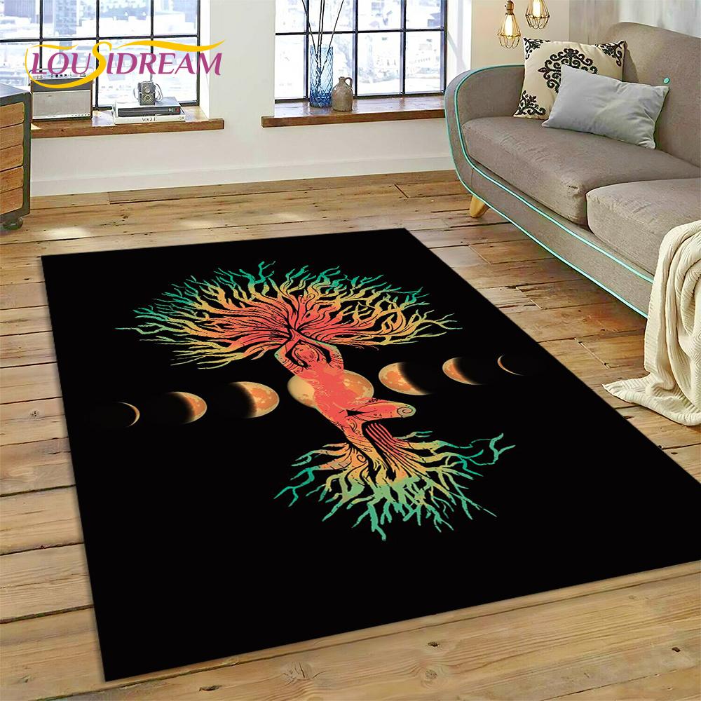 3D Yoga Zen Naturalize Meditatie Regenboog 7 Chakra Gebied Tapijt, Tapijt voor Woonkamer Slaapkamer Bank Deurmat Decor, Antislip Vloermat