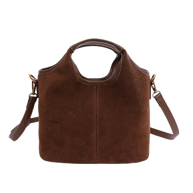 2026 Autumn & Winter Fashi New Faux Suede Shoulder Bags Hasp Large Capacity Commute Stylish Design Women's Tote Bags