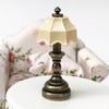 Miniature Dollhouse Table Lamp LED Desk Model Mini Light Decoration Children's Toy Dollhouse Play Accessories for Mini House Bedroom Pack of 2