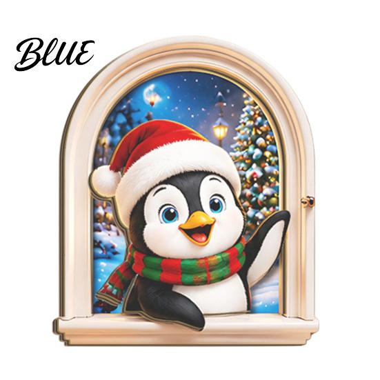 Natural Wood Holiday Accents Arch Wooden Christmas Fridge Magnet Set, Window Frame Festive Metal Cabinet Magnets Magnetic Decor for Refrigerator