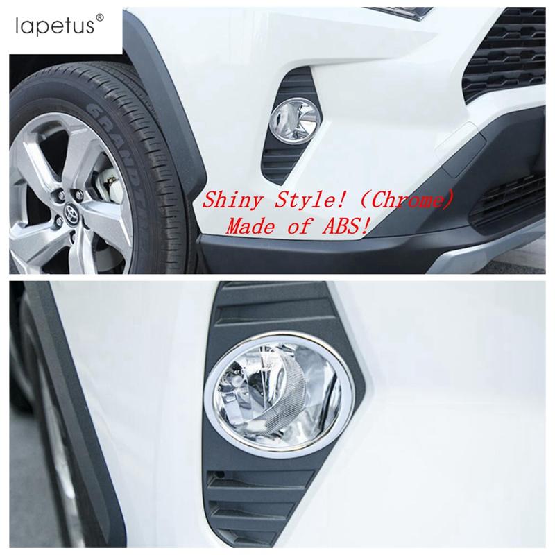 Car Front Fog  Lights Lamps Decoration Ring Circle Cover Trim For TOYOTA RAV4 RAV 4 XA50  - 2024 Chrome Accessories Exterior