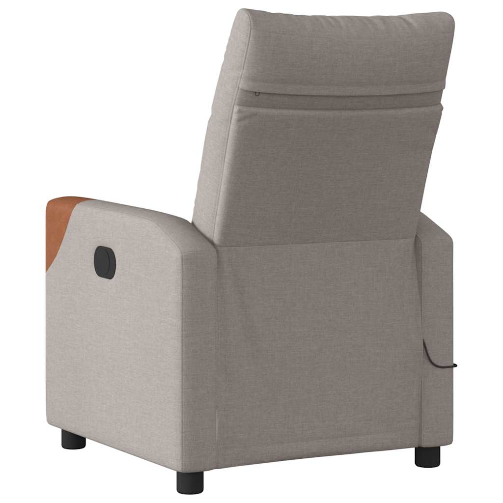 Massage Chair Taupe Fabric