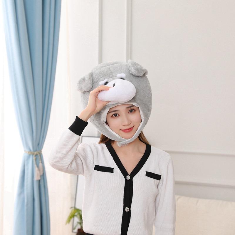 Schnauzer headgear hat, plush headgear photo props photo props cartoon headgear photo props
