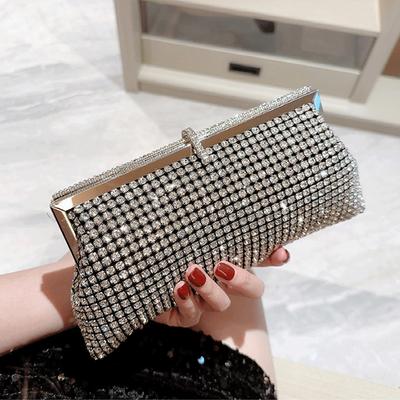2026 Bolso de cena botón de strass hecho a mano bolso de noche bolso de mano bolso de banquete bolso de cena de diamantes