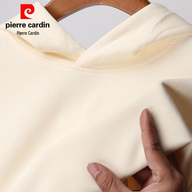 Pierre Cardin Men's Solid Milk Silk Blend Hooded Sweatshirt