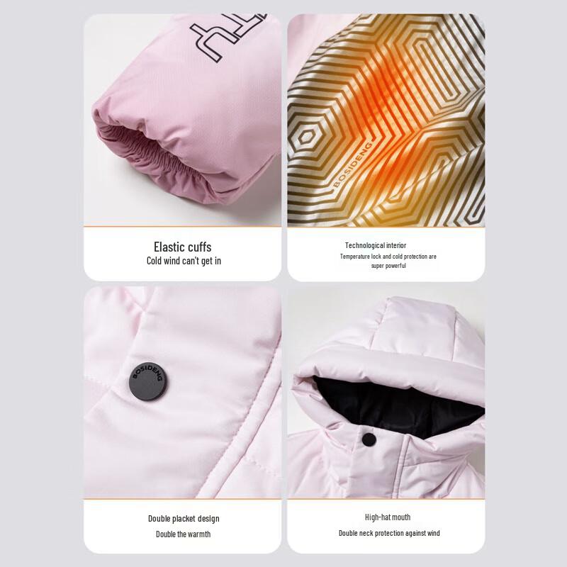 BOSIDENG 5A Antibacterial Big Pocket Hooded Down Jacket