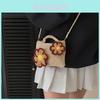 Minimalist Knit Crossbody Bag For Women With Flower Design For Daily Use