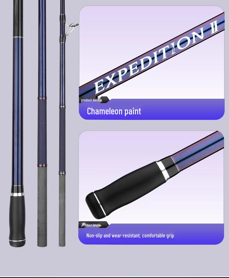 Ultra-Durable Long Cast Rod, 3-Piece, 4.2M & 4.5M, Ideal for Beach Casting