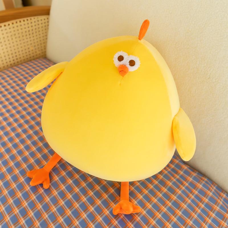 Adorable Yellow Chick Plush Pillow - Large Stuffed Toy for Girls' Birthday Gift