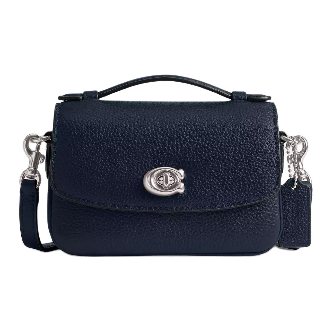 

Coach Cassie 17 Brand Logo Detachable Shoulder Strap Refined Pebble Leather Shoulder Crossbody Handbag Small Women handbag Navy-Blue CW565-LHLIE Basic Set (Bag+Dust Bag)