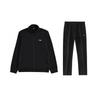 LiNing Minimalist Solid Color Comfortable Versatile Stand Collar Cardigan Sweatshirt Casual Sports Suit Unisex Sweatshirt Black YWDV349-1+AKLU881-1