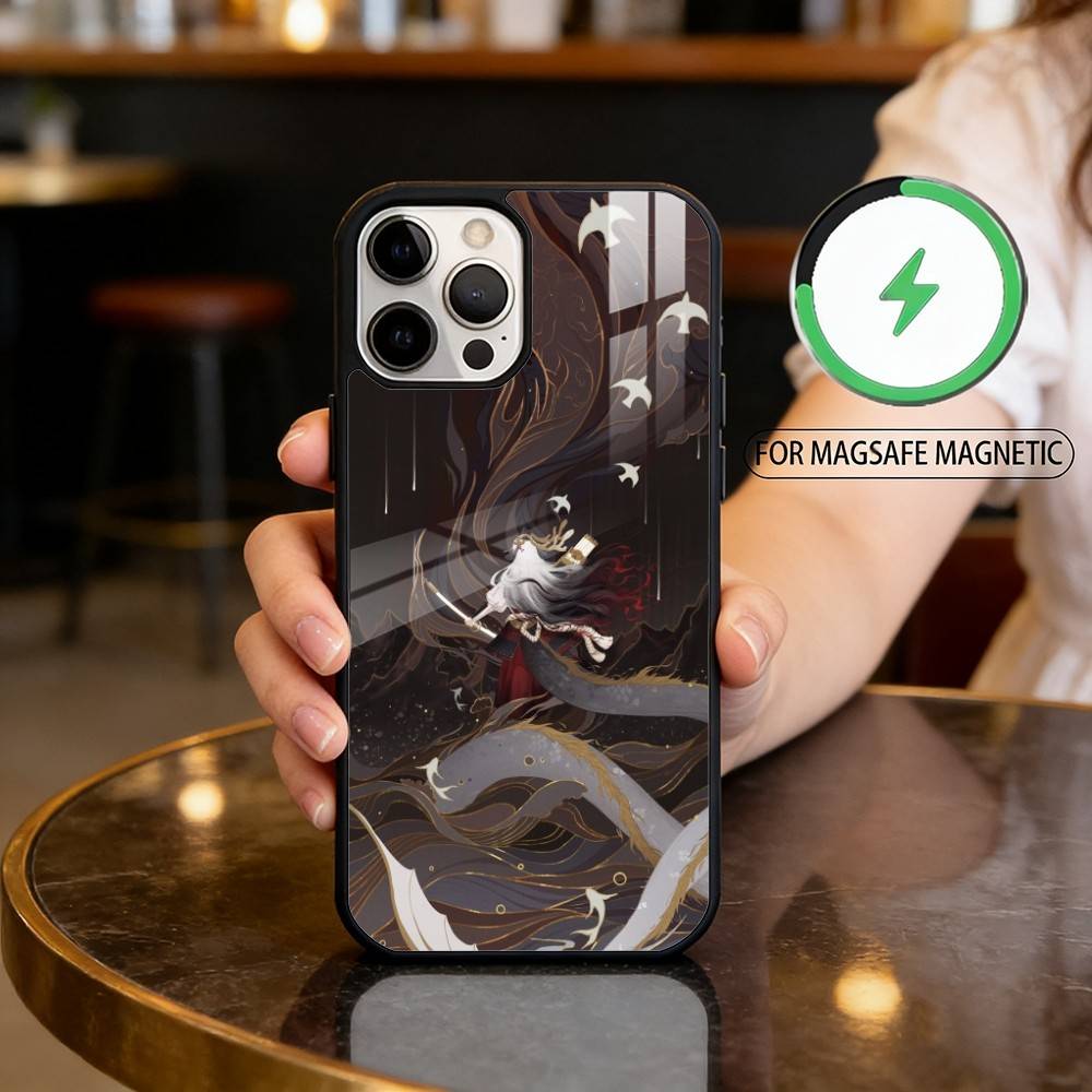 Cool O-Onmyoji Game Magnetic For Magsafe Wireless Charging Phone Case For iPhone17,16,15,14,13,12,11 Plus,Pro Max