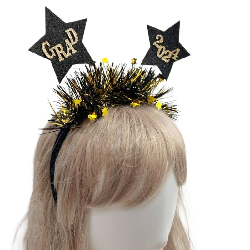 School Student Graduation Hat Mini Headwear Tinsel Headwear Bachelor Hat University Graduation Hat Hair Hoop