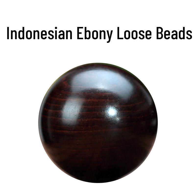 Ινδονησιακός Μαύρος Έβενος Σανταλόξυλο Μάλα Βραχιόλι με Χάντρες Κεφάλι Βούδα