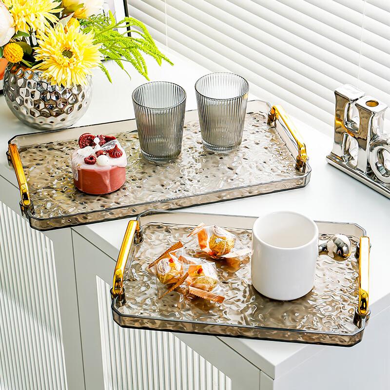 RuHan Luxury Amber Water Ripple Serving Tray
