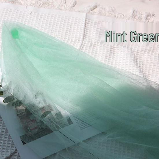 Green Tulle Lace Net Fabric for Kindergarten & Wedding - Transparent, Free Shipping