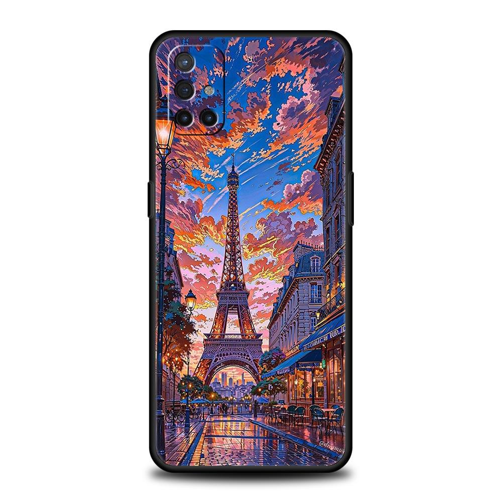 Phone Case For OnePlus 15 13 12 11 10 9 8 7T Pro 13T 13R 12R 10R 9RT 8T Nord 2T CE 2 3 5G Lite Cover Red Umbrella Eiffel Tower