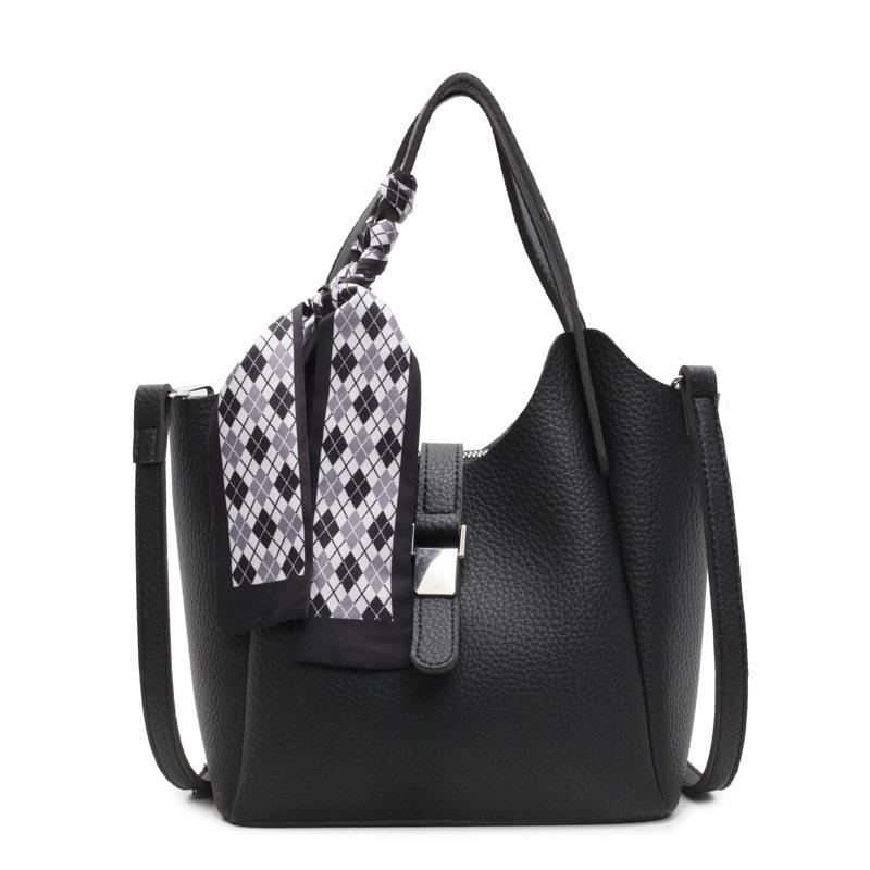 Ouhan Fashion Simple Large Capacity Bucket Bag Handbag New Style Versatile Women's Bag