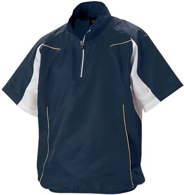 ZETT Baseball Jumper BOV515H Size S Half-Zip (Short Sleeve, Half-Zip) Navy/White,